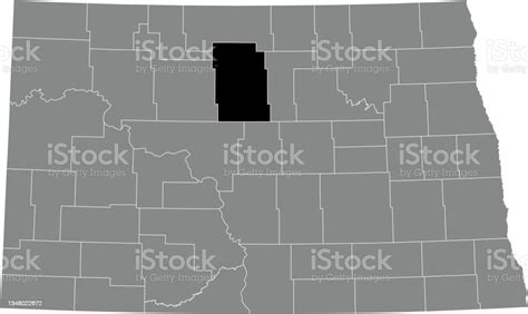 Location Map Of The Mchenry County Of North Dakota Usa Stock