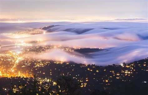 Fog Rolling Over The Hills Of Marin And Into The Bay Area Oc Rpics