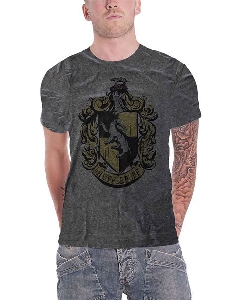 Buy Harry Potter T Shirt Hufflepuff House Crest Dyed Official Mens Dark