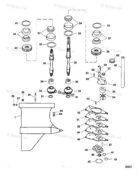 Mercury Outboard 140hp Oem Parts Diagram For Gear Housing Driveshaft