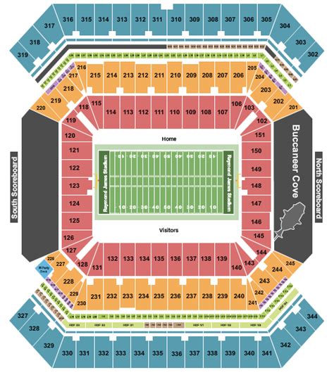 Tampa Bay Buccaneers Seating Chart Raymond James Stadium