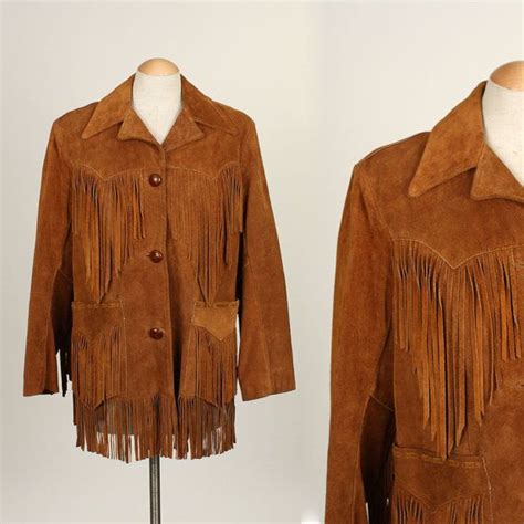 Vintage Western Wear 1970s Fringe Suede Jacket Ms Pioneer Etsy