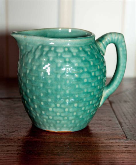 Vintage Weller Pottery Pierre Pattern Blue Green By Thesilverchair