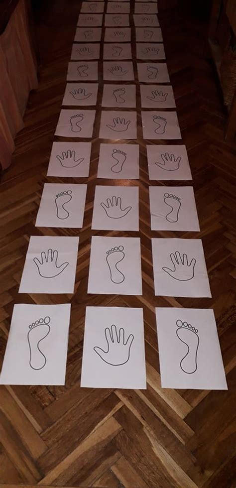 Hands And Feet Sensory Path Hopscotch For Preschooler Etsy Craft