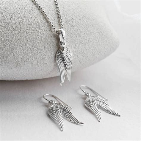 Sterling Silver Angel Wings Necklace By Martha Jackson Sterling Silver