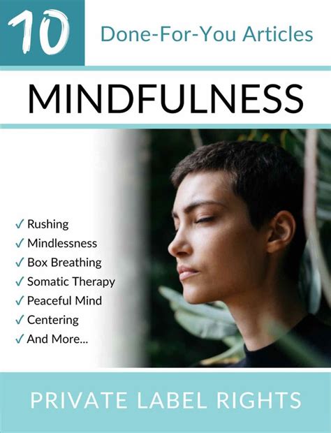 Mindfulness Plr Article Package