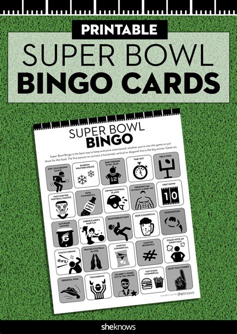 Printable Super Bowl Bingo Cards Printable Word Searches