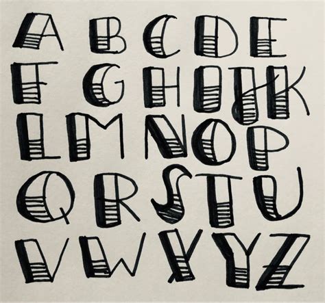 Calligraphie Débutant Hand Lettering Alphabet Hand Lettering