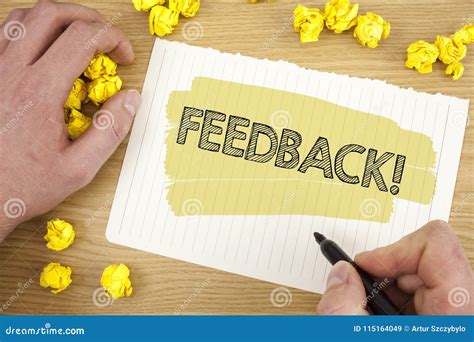 Writing Note Showing Feedback Motivational Call Business Photo