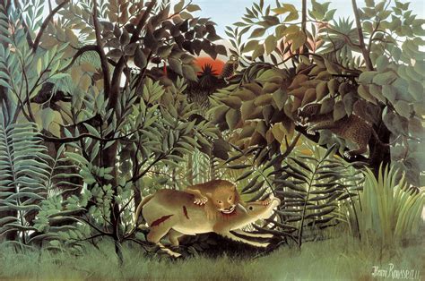 Painting By Henri Rousseau Hungry Lion Henri Rousseau Henri Rousseau