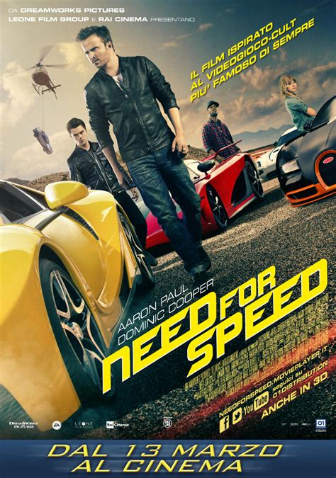 Let the checkered flag wave for need for speed as it crosses the finish line first with fast cars, phenomenal practical stunts, superb lensing, a story with heart and a future superstar in aaron paul. Need for Speed - Film (2014)
