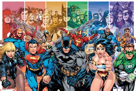 Dc Comics Justice League Characters Poster Affiche Acheter Le Sur