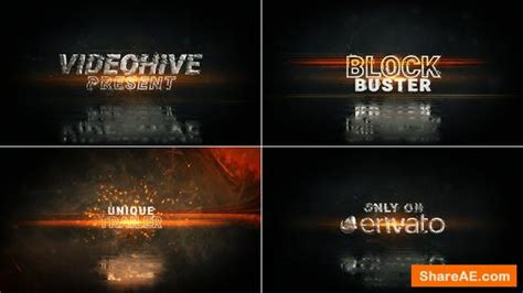 Videohive Cinematic Trailer Intro Shatter Trailer Movie Trailer Free After Effects