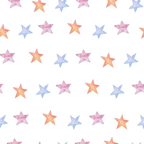 Premium Photo Watercolor Seamless Pattern With Stars