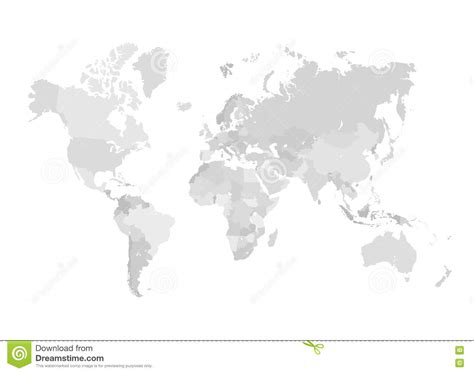 Grey World Map Illustration Illustration De Vecteur Illustration Du