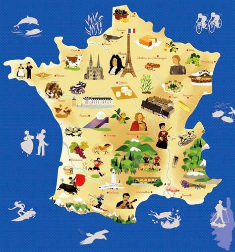 Francia Turismo Sulla Mappa Mappa Della Francia Turismo Europa