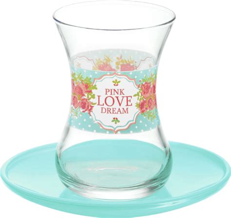 Lav Turkish Tea Glass Set Turquoise Love Dream 12pcs Online Turkish