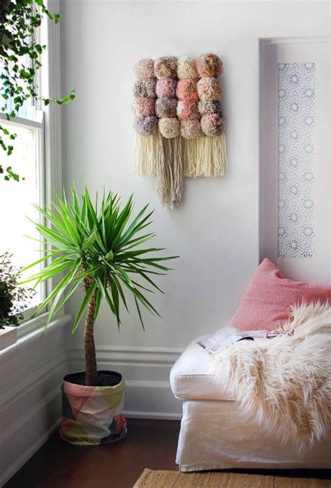 Even if your owl tapestry is cheap, put shows on a wall decor and style to your home. TUTORIAL: Make a pom pom wall hanging - We Are Scout
