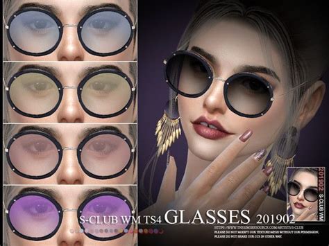 Glasses 201902 By S Club From Tsr For The Sims 4 Spring4sims Sims 4