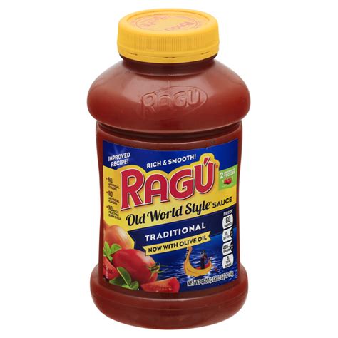 Save On Ragu Old World Style Pasta Sauce Traditional With Olive Oil