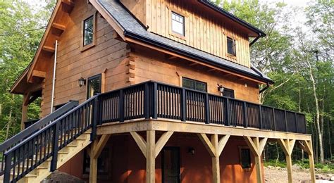 Exterior Finishes Porch Deck And Foundation Wall Timberhaven Log