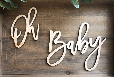 Price for each starting at $15.19. Oh Baby Wood Baby Shower Sign oh baby baby shower | Etsy