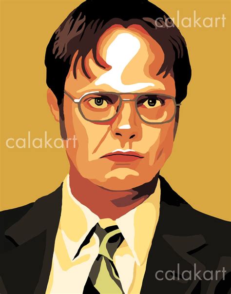 Dwight K Schrute The Office Digital Drawing 11x14 Poster Etsy