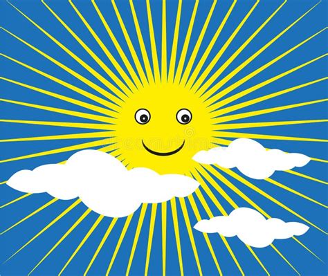 Happy Sun Background Stock Vector Illustration Of Sunbeam 49236778