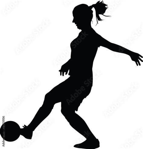 Soccer Women Silhouette Girl Play Soccer Stock Vector Adobe Stock