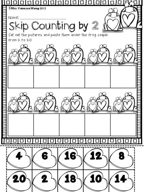 Skip Counting By 2 Feb Math And Literacy Pack Kindergarten