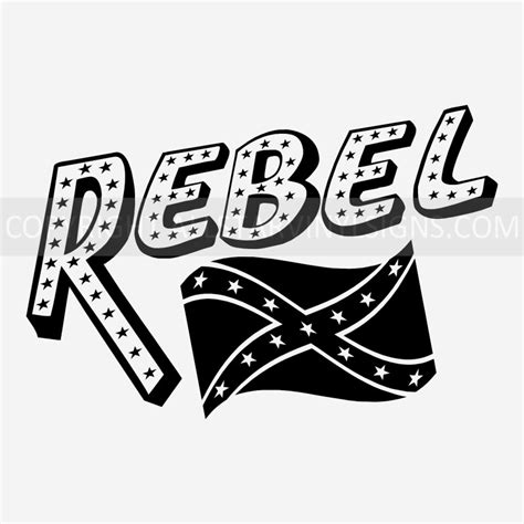 Rebel With Confederate Flag Decal Sticker Car Window Stickers