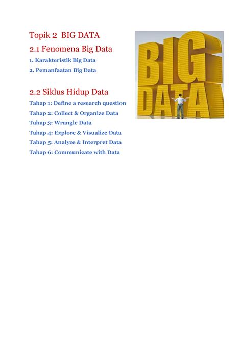 Topik 2 Big Data Dan Siklus Data Topik 2 BIG DATA 2 Fenomena Big Data