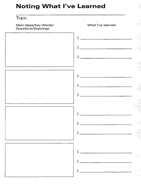 Study Notes Words To Use Notes Template