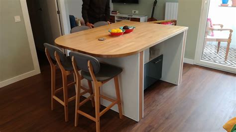 Convertible Kitchen Island Ikea Hack Turns Into Dining Table Youtube