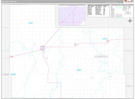 Edwards County Ks Wall Map Premium Style By Marketmaps