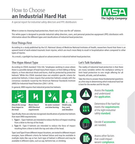 Choosing A Hard Hat Use Your Head Spotlight On Safety Msa