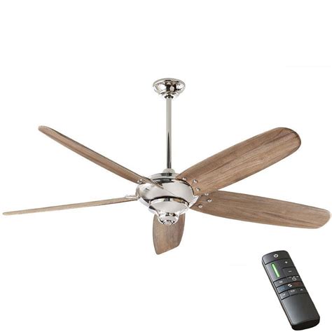 Home Decorators Collection Altura 68 In Polished Nickel Ceiling Fan With Downrod Remote