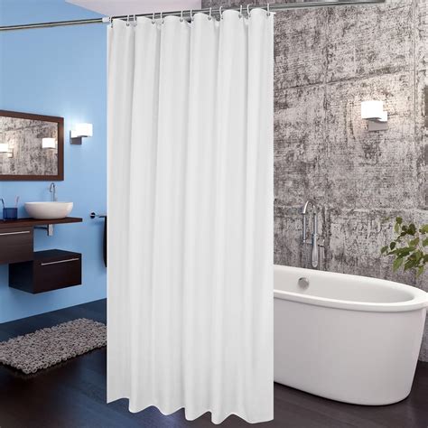 Amazon Com Aoohome White Fabric Shower Curtain Liner Bathroom Curtain