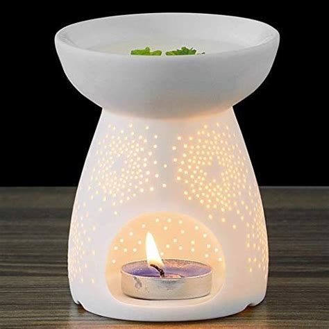 Njcharms Ceramic Tealight Holder Essential Oil Burner Aromatherapy Wax