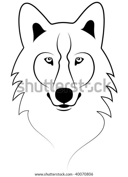 Jpeg Stylized Illustration Wolf Portrait Stock Illustration 40070806