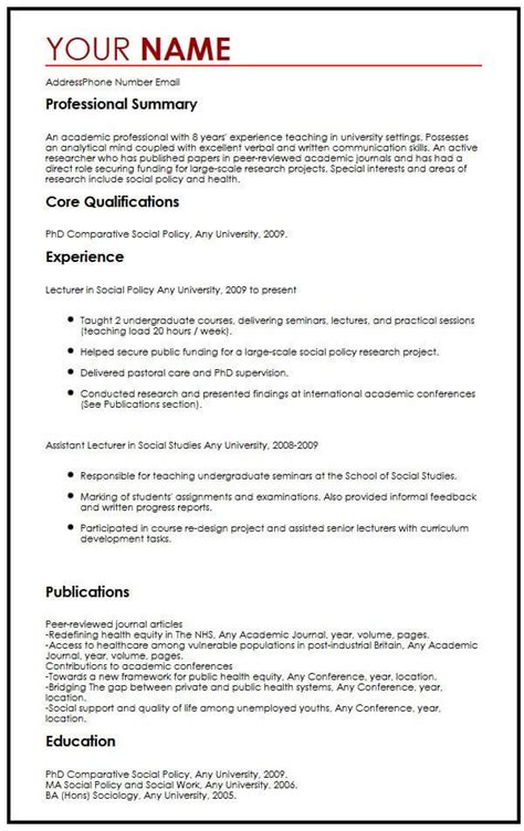 Resume samples pdf sample resumes. 97 for Academic Cv Samples - Resume format