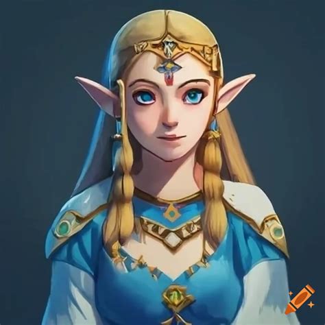 Cute Fan Art Of Blushing Princess Zelda