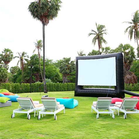 Choose one that's small enough for you to carry outside and place on a table, but not so small that it. What You Need for a DIY Backyard Movie Theater | The ...