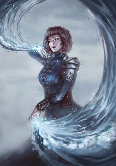 Water Mage By Céline Vu Imaginarywitches Fantasy Character Design