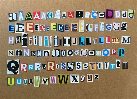 200 Letter Cutouts Alphabet Ransom Letters Magazine Letter Etsy Gambaran
