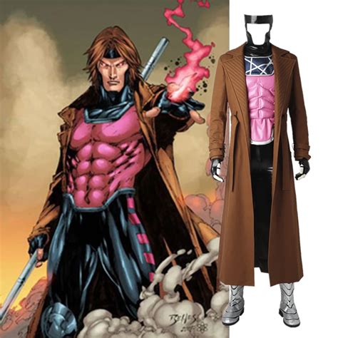 Marvel X Men Gambit Cosplay Costume Halloween Costume Comics Superhero