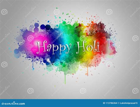 Illustration Of Abstract Colorful Indian Festivel Happy Holi Background