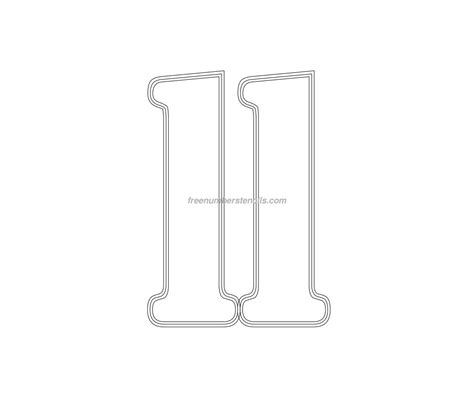 Free Military 11 Number Stencil