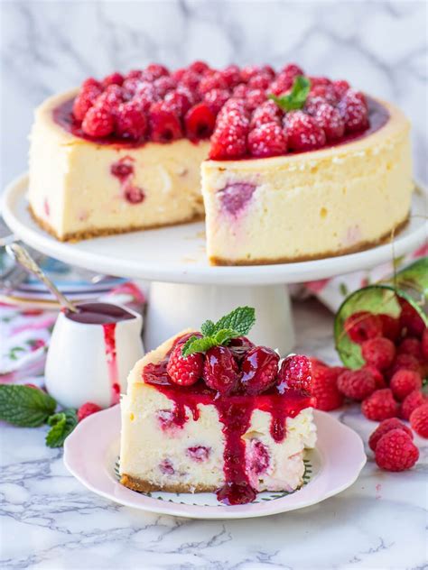 White Chocolate Raspberry Cheesecake Recipe Video Tatyanas Everyday Food