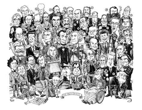 Us Presidents 1 46 Drawing By Mike Scott Pixels